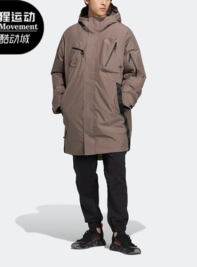 Adidas/阿迪达斯正品UTILITY DOWN 男子连帽运动休闲羽绒服HS9470