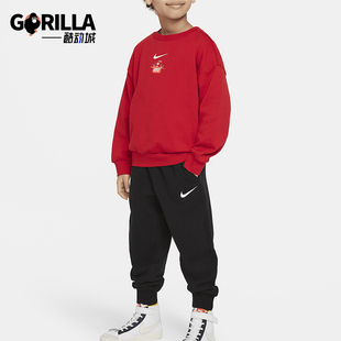 HF7028 Nike 小童圆领宽松简约休闲运动套装 春季 010 耐克正品