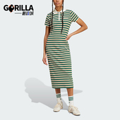 翻领连衣裙JC6178 三叶草女士休闲时尚 Adidas 阿迪达斯正品