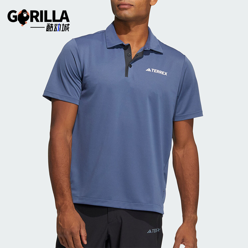 阿迪达斯男士户外运动POLO衫