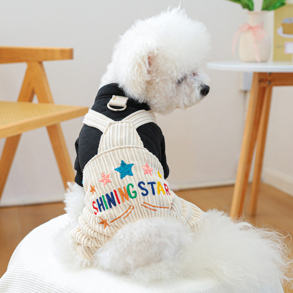 PETCIRCLE宠物圈春秋宠物服装小型犬幼犬猫猫衣服夜空的星背带裤
