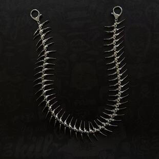 裤 链包包挂链 腰链嘻哈朋克男女同款 高街暗黑鱼骨牛仔裤