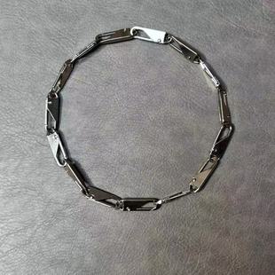 AHaha小众朋克拉链扣片项链手链男女同款潮流配饰亚文化饰品