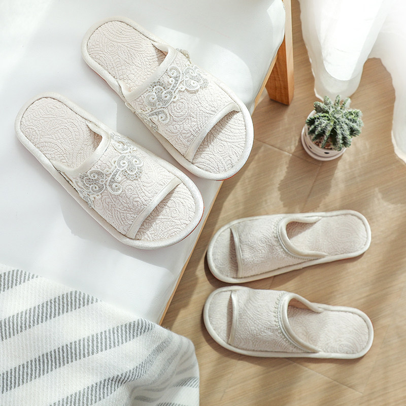 居家布艺情侣地板拖鞋女机洗新款室内家居春秋防滑男款高级感家用