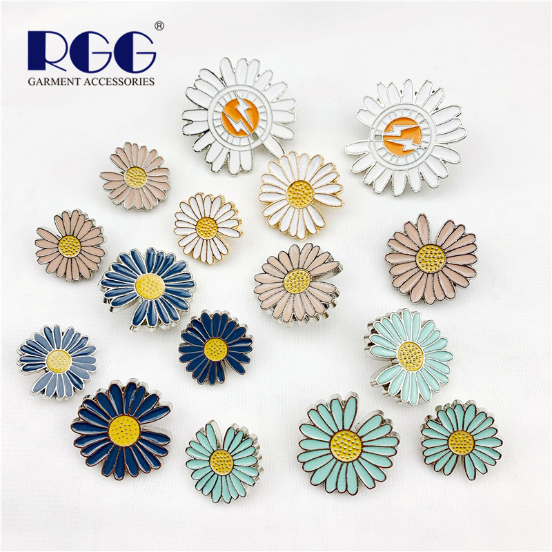 金属纽扣gd同款缺口配饰牛仔裤