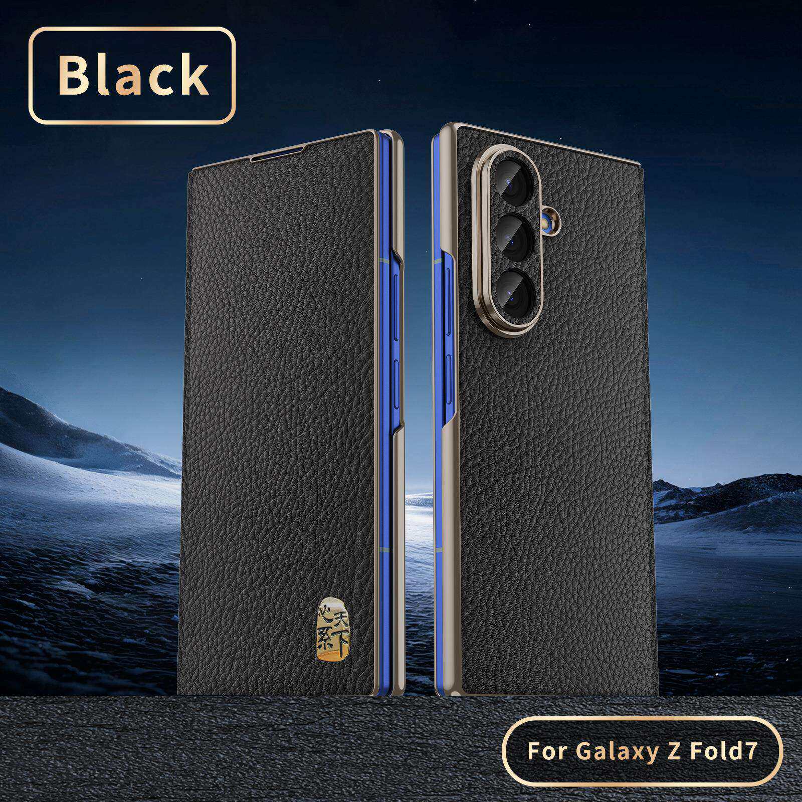 头层牛皮Zfold7翻盖fold6壳纯皮适用W24/W25超薄真皮夹fold5保护