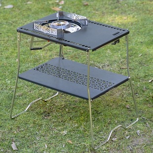 柯曼igt桌架G-38折叠 多功能桥架自驾游烧烤桌不锈钢露营桌拓展架