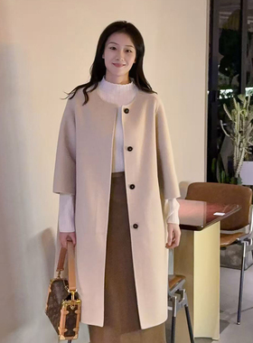 （康赛妮A类纱线）火桐hooton 半高领山羊绒坑条打底衫25A650