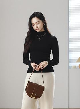 （扬子纱）火桐hooton 无缝美丽诺绵羊毛半高领打底衫