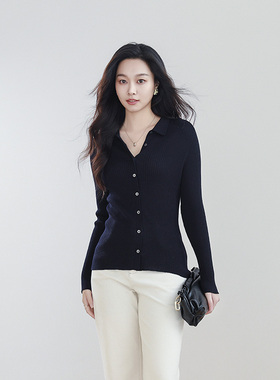 火桐hooton 轻启秋日 羊毛针织POLO衫G100