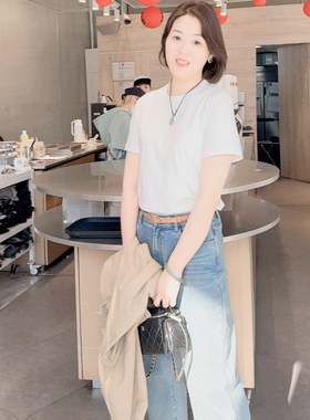 (闭眼入女款)火桐hooton FIT轻运动系列桑蚕丝长绒棉短袖T恤