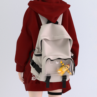 YONAIGA 高中学生初中生书包痛包电脑背包男女  原创ins双肩包女