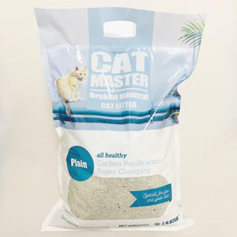 卡洛布布catmaster钻石猫砂破碎型猫砂膨润土猫砂4kg*4包 钻石破