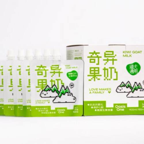 招食牧场韩国宠物OasisOne树莓牛奶犬猫通用猫咪补水猫罐头 奇异