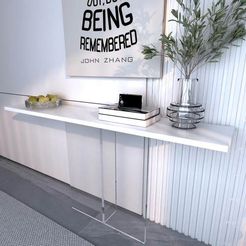 亚克力玄关桌条案现代简约轻奢入户门厅柜窄桌靠墙玄关柜置物架