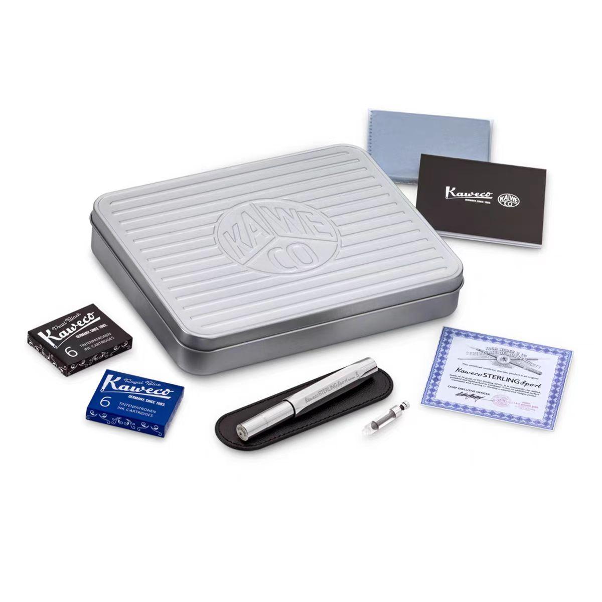 #笔王#德国Kaweco Sterling 高定系列925纯银制作14K金笔尖钢笔