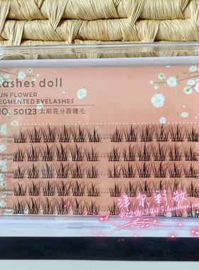 包邮 睫丽娃娃 lashesdoll 分段式假睫毛 带胶水 太阳花分段睫毛
