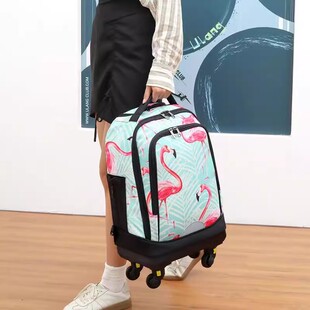 多功能拉杆包小学生书包1-6年级初中行李包万向轮防雨商务大容量