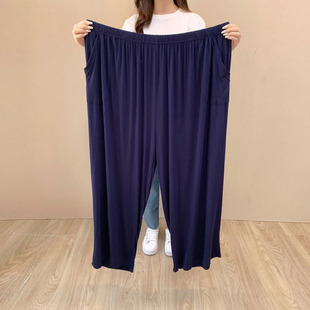 胖男300斤350斤加肥加大宽松可外穿家居裤 特大码 夏莫代尔长裤