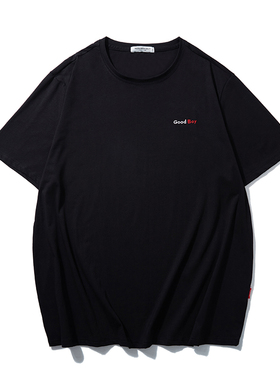 夏季280斤大码男装300斤加肥加大特肥黑色简约刺绣字母胸围大衣服