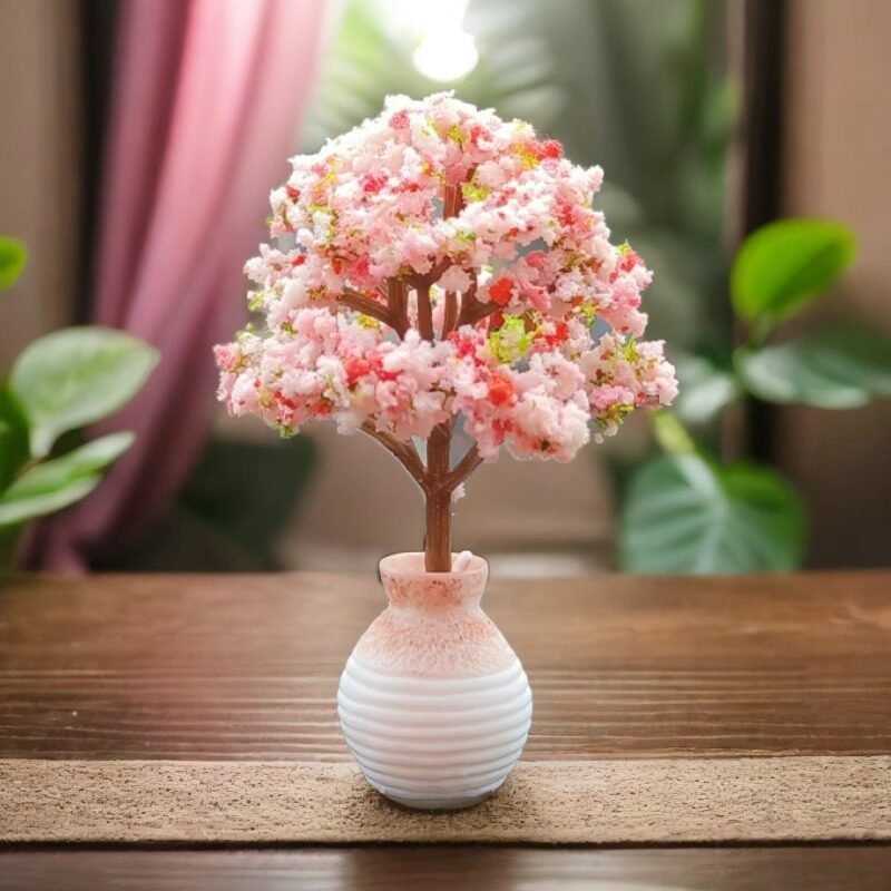 创意仿真花树造景仿真樱花树多款园艺DIY装饰办公桌面花瓶摆件
