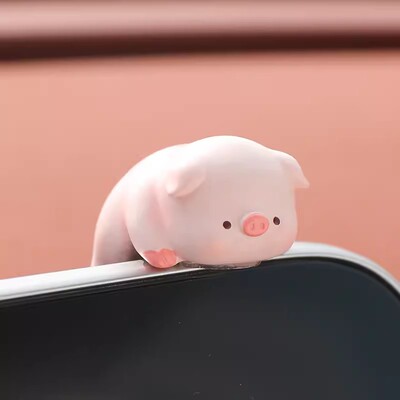 汽车中控屏幕趴趴动物摆件公仔车内饰品电脑显示器装饰治愈系女生