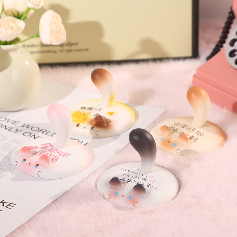 一滩喵喵手机支架可爱桌面摆件办公室工位情绪稳定中秋节礼物