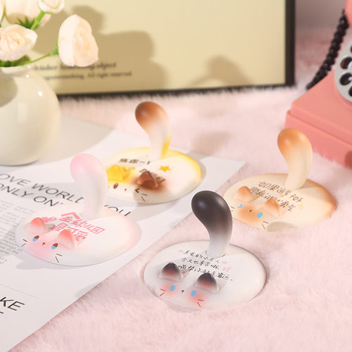 一滩喵喵手机支架可爱桌面摆件办公室工位情绪稳定中秋节礼物