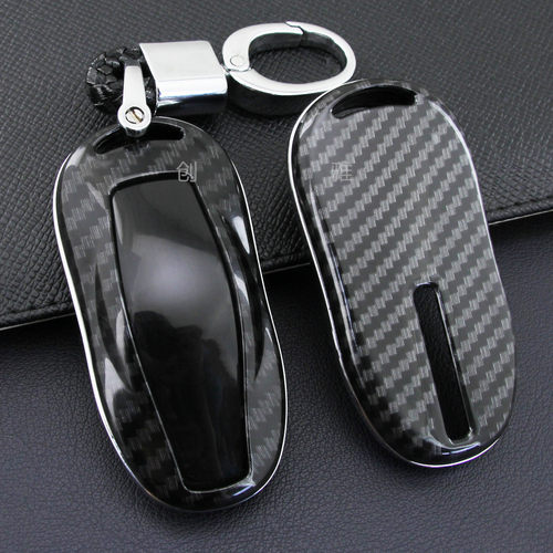 适用于特斯拉钥匙壳碳纤维MODEL S车用遥控器保护套钥匙包扣海外