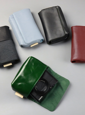 Mekee真皮相机收纳包适用于GR4 GR3X GR3 GR2 RX100M7 G7X3 CCD