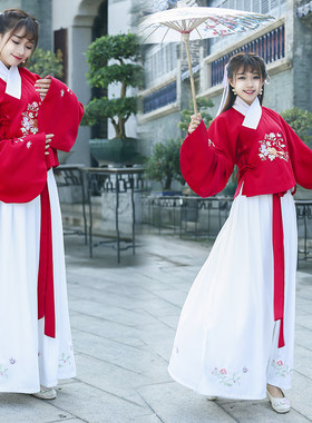袄裙明制古典红昭愿仙侠改良汉服