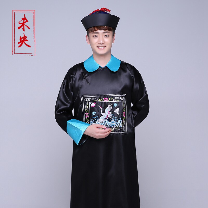 出租古装清朝大臣官服朝珠太监服校园运动会课本剧服装御医太医服