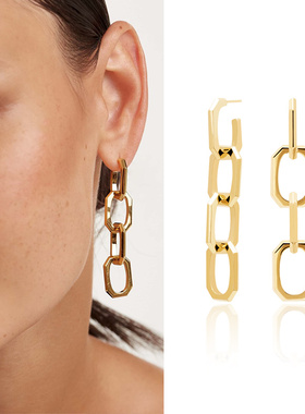 西班牙PD长链条回形针耳环夸张独特耳饰女耳坠ENDLESS SIGNATURE