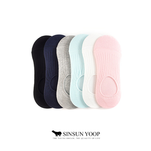 棉袜女浅口短袜 夏季低帮纯棉袜子女士硅胶防滑全棉袜子百搭船袜