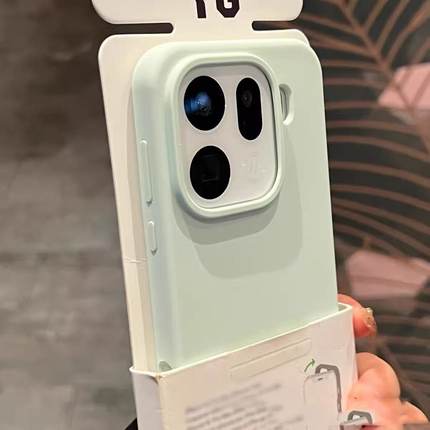 ins奶蓝色reno15适用OPPOreno14手机壳13/12不包findx9镜头pro液态硅胶8高级感x7ultar耐脏防摔6男女