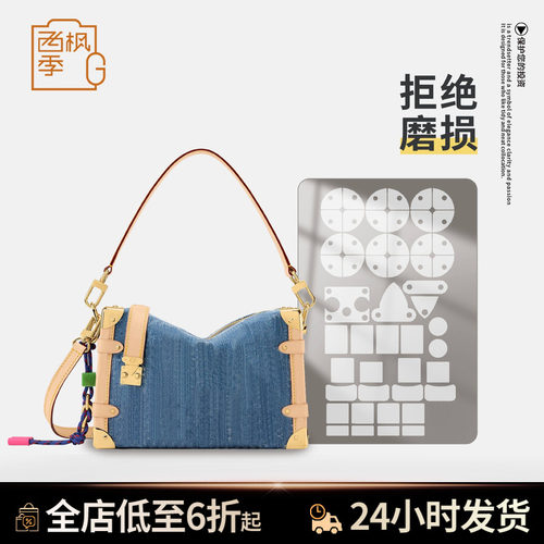 适用于LV SIDE TRUNK 中号手袋牛仔软盒子包包五金保护膜金属贴膜