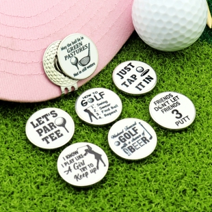 高尔夫帽夹 磁吸金属 马克珐琅UV打印 球标 Golf Marker 帽子装饰