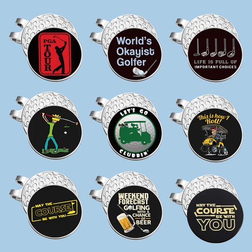 高尔夫球帽帽夹磁吸 Golf Mark 创意运动帽配饰百搭金属球标