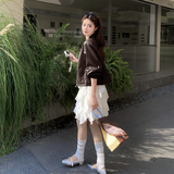 【现货】下摆抽绳百搭蛋白皮皮衣外套9820-P155-K248，女装皮衣，浙宝189