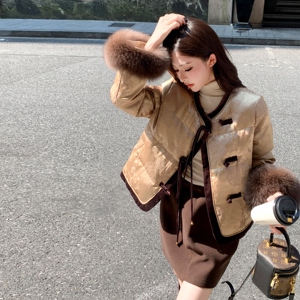 【现货】90绒真狐狸毛新中休闲羽绒服2693-P335-K448图片