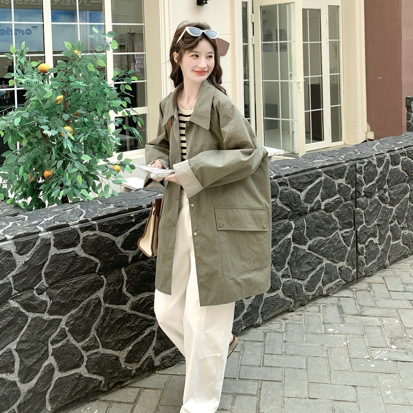 两面穿撞色韩系风衣8112-P175-K248,女装风衣,浙宝189