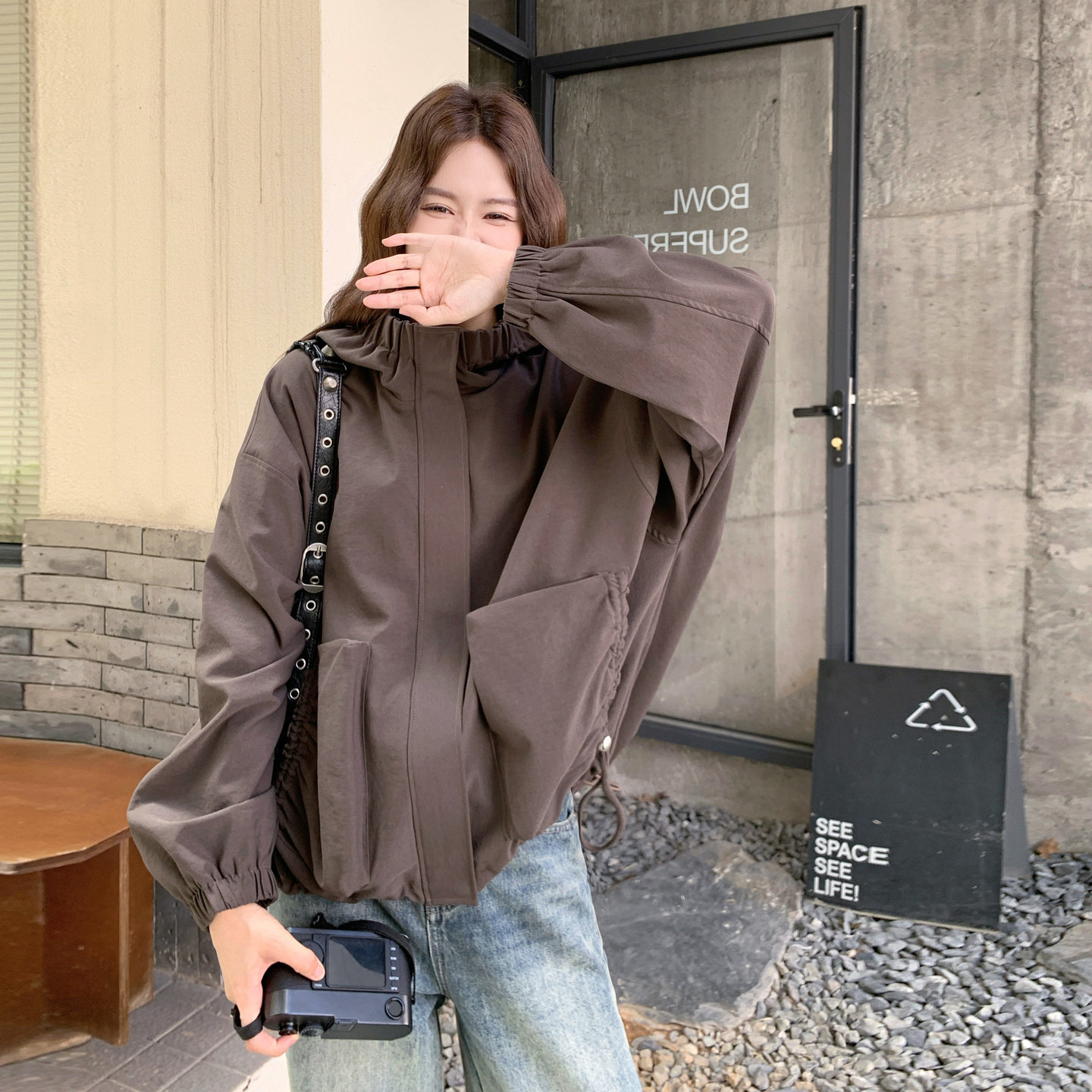 【现货】工装休闲外套8105-P165-K268,女装短外套,浙宝189