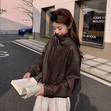 【现货】蛋白皮休闲皮衣8181-P165-K268，女装皮衣，浙宝189