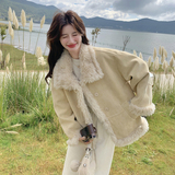 【现货】加绒加厚可变领皮毛一体外套8817-P210-K348，女装皮草，浙宝189