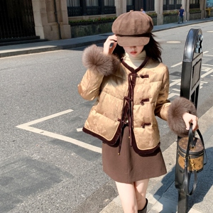 【现货】90绒真狐狸毛新中休闲羽绒服2693-P335-K448图片