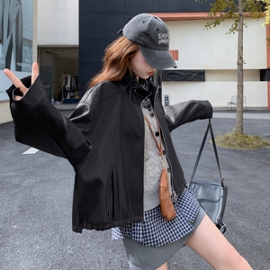 气质复古休闲黑色皮衣外套女春秋2025新款小个子PU夹克爆款高级感