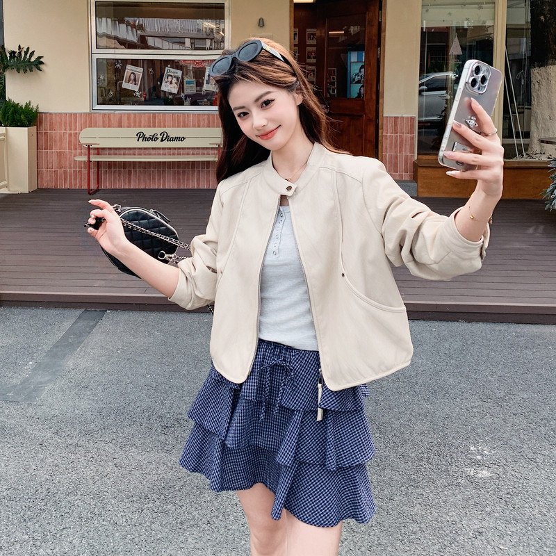 【现货】休闲皮衣9202-P155-K248，女装皮衣，浙宝189