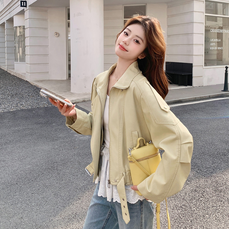 【现货】休闲皮衣8172-P165-K268，女装皮衣，浙宝189