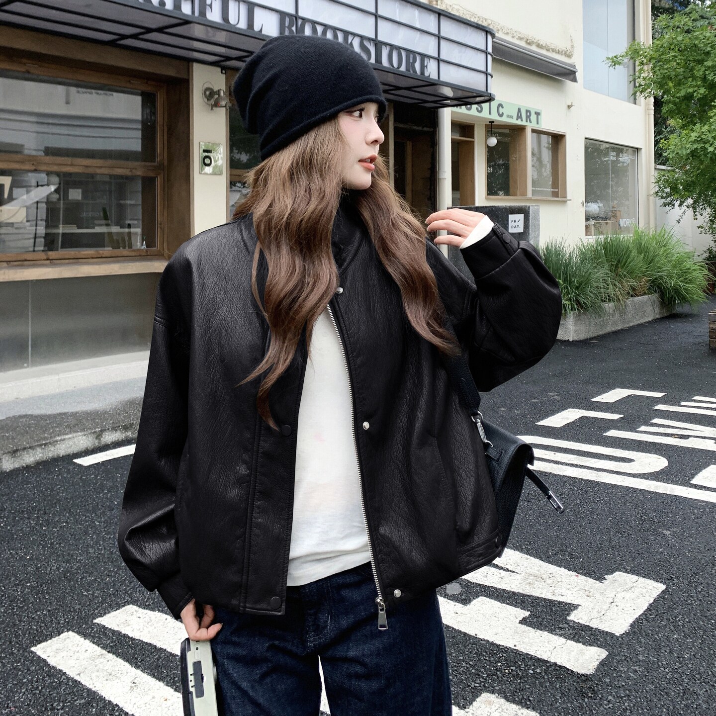 【现货】PU皮休闲皮衣外套6811-P165-K238,女装皮衣,浙宝189