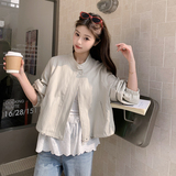 【现货】下摆抽绳休闲蛋白皮皮衣9820-P155-K248，女装皮衣，浙宝189